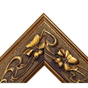 021-xilini-korniza-wooden-picture-frame--gold-carving-flower-3797ΓΧΟ
