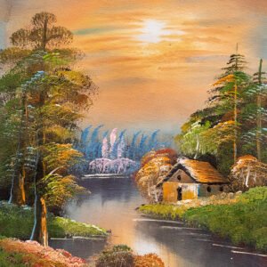 079 ΕΛΑΙΟΓΡΑΦΙΑ ΣΕ ΚΑΜΒΑ 26X21cm