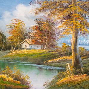 092 ΕΛΑΙΟΓΡΑΦΙΑ ΣΕ ΚΑΜΒΑ 26x22cm