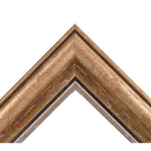 338-xilini-korniza-wooden-picture-frame-gold-crackle-silver-stripes-131.34