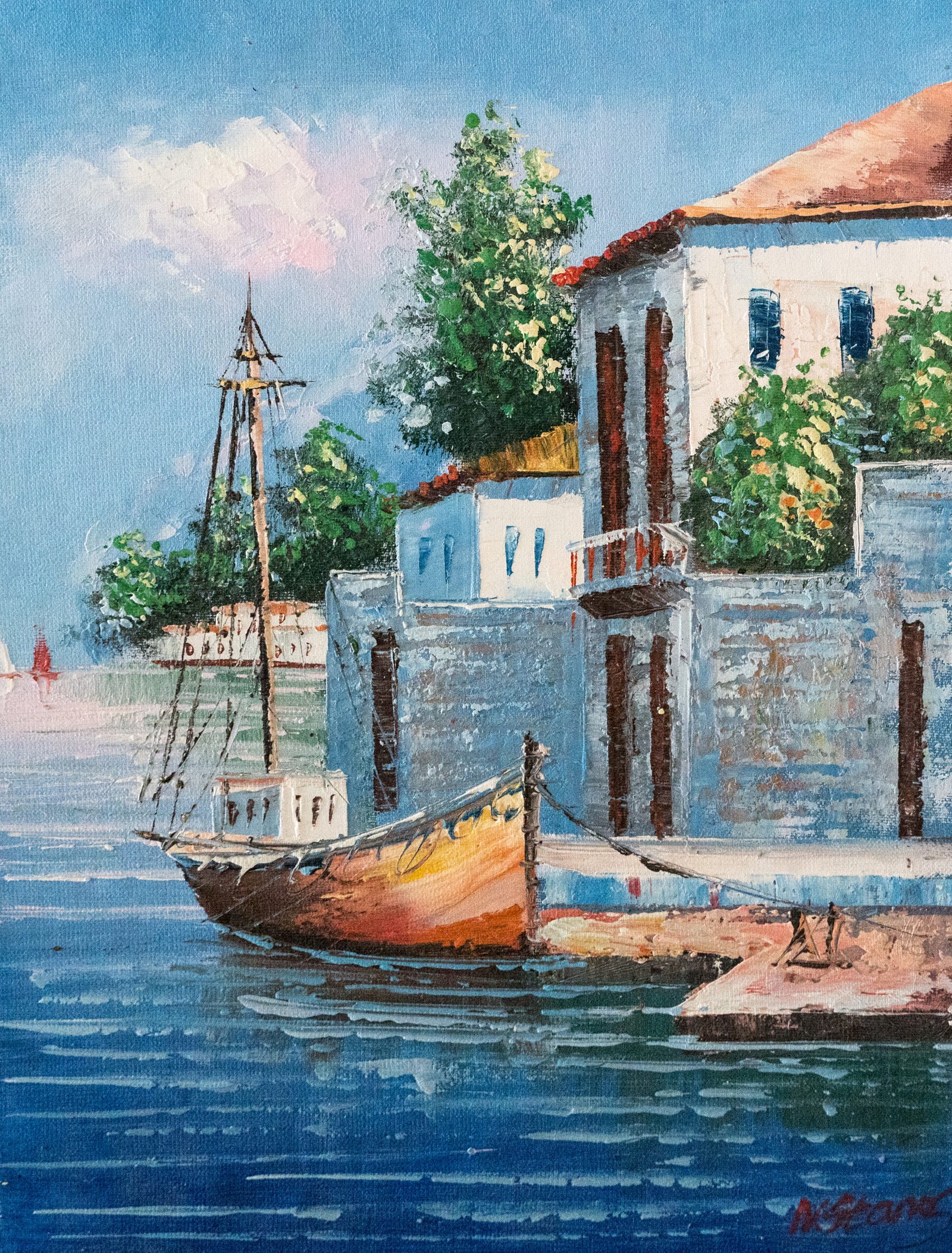 411 ΘΑΛΑΣΣΟΓΡΑΦΙΑ ΣΕ ΚΑΜΒΑ 32Χ42CM