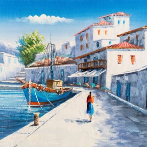 422 ΘΑΛΑΣΣΟΓΡΑΦΙΑ ΣΕ ΚΑΜΒΑ 32Χ42CM